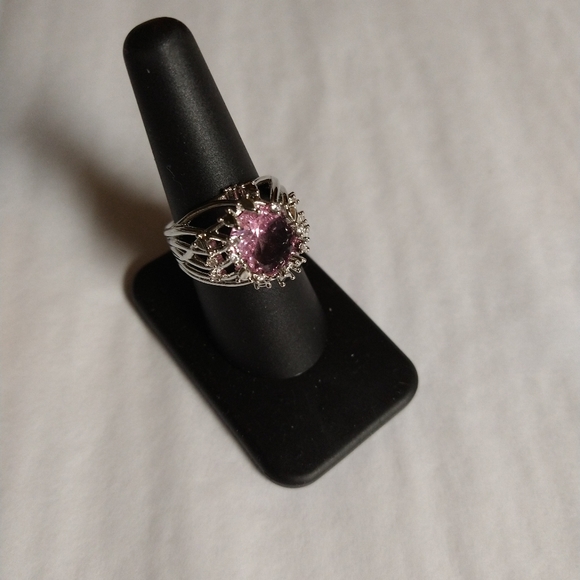 PINK GEMSTONE RING NWOT - Picture 3 of 6